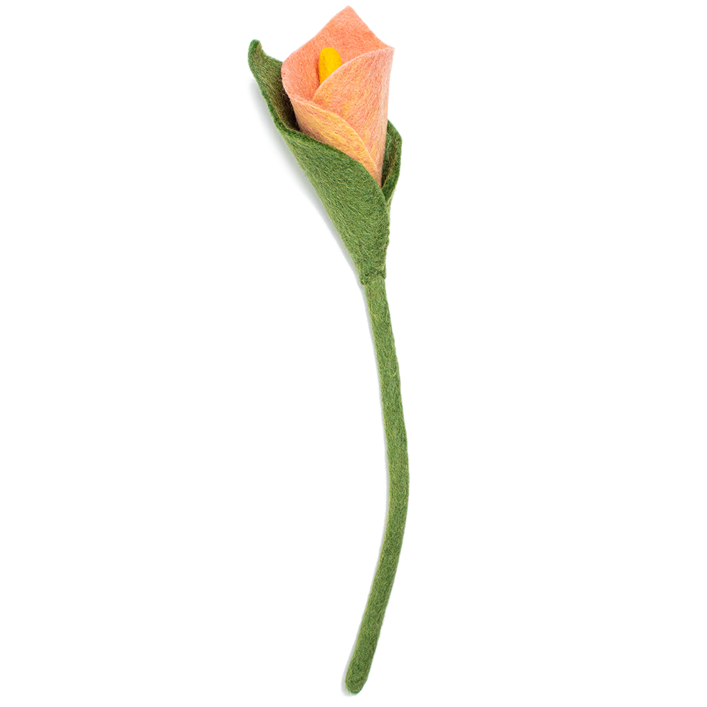 Pink felt Calla Lily.