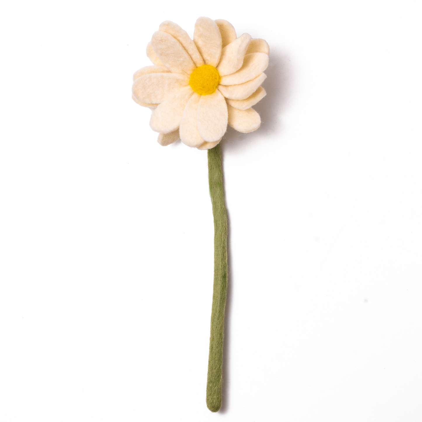 White felt daisy flower.