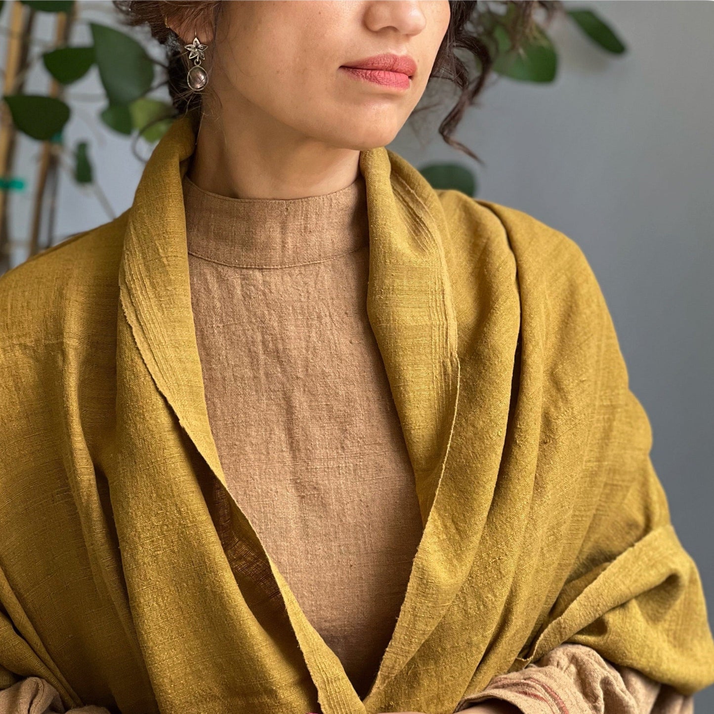 Handwoven Peace Ahimsa Silk Natural Dyed Stole