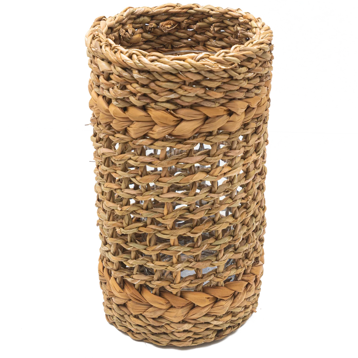 Woven Vase with Glass Insert