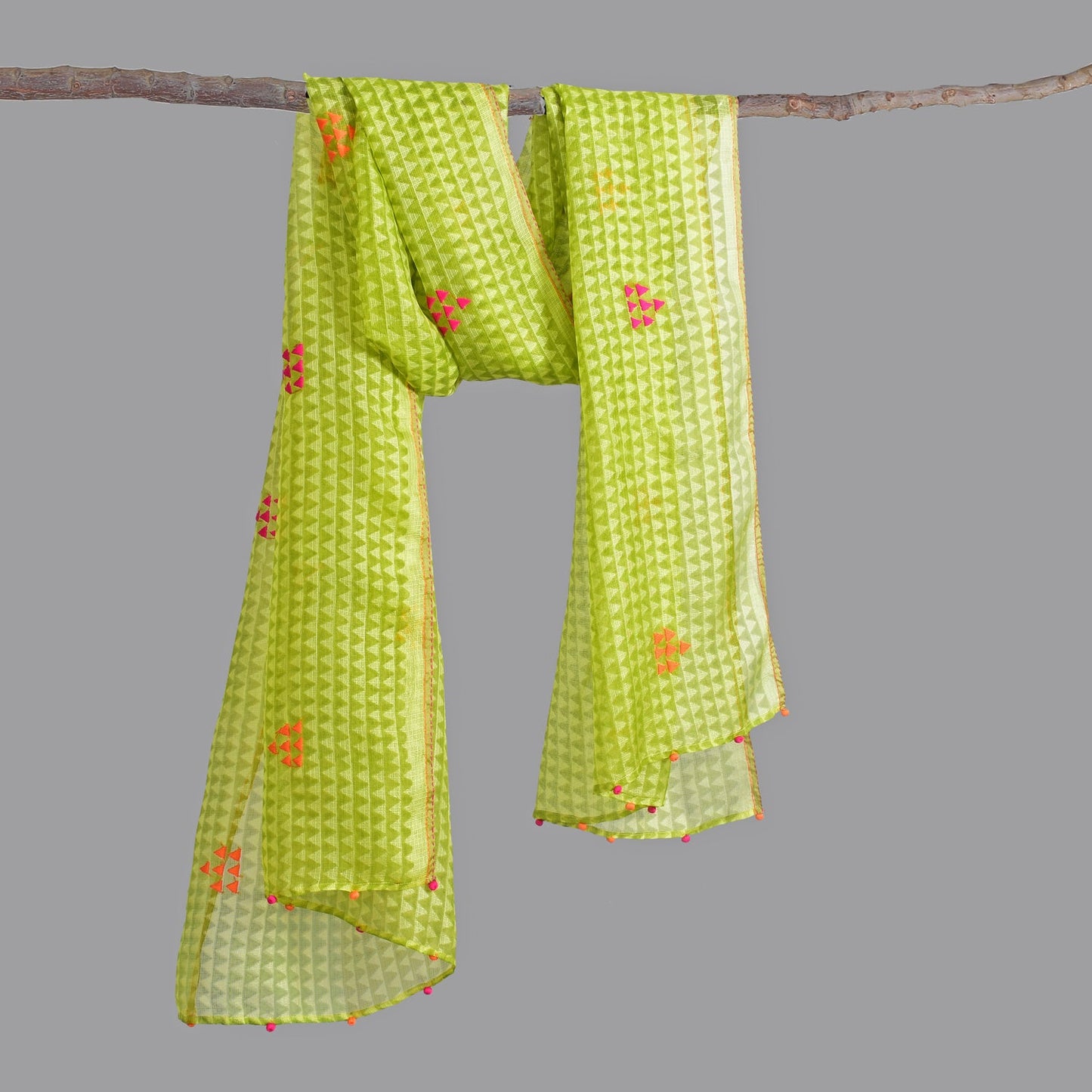 Kota Silk Handwoven Hand Block Printed Shoulder Wrap