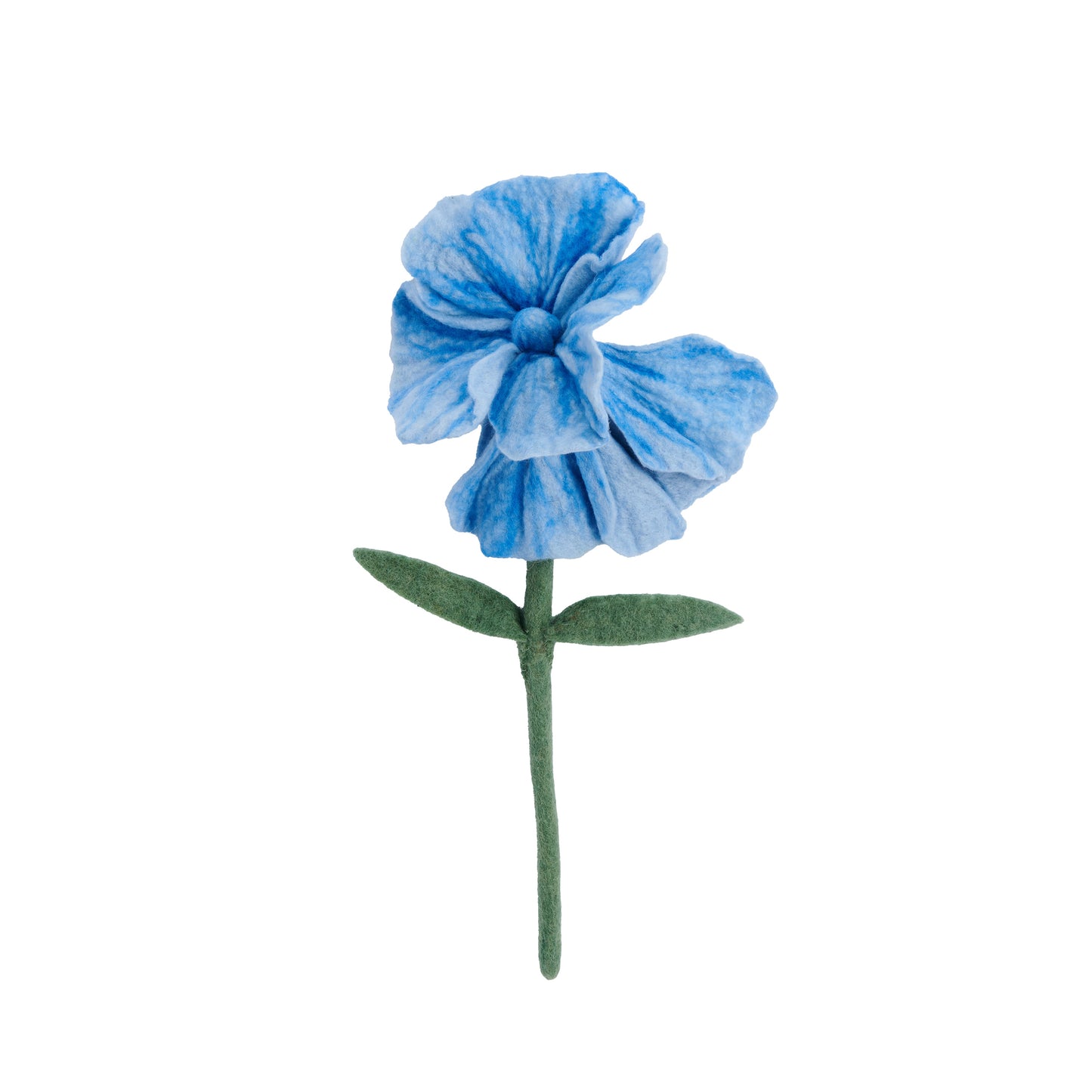 Blue felt iris flower.