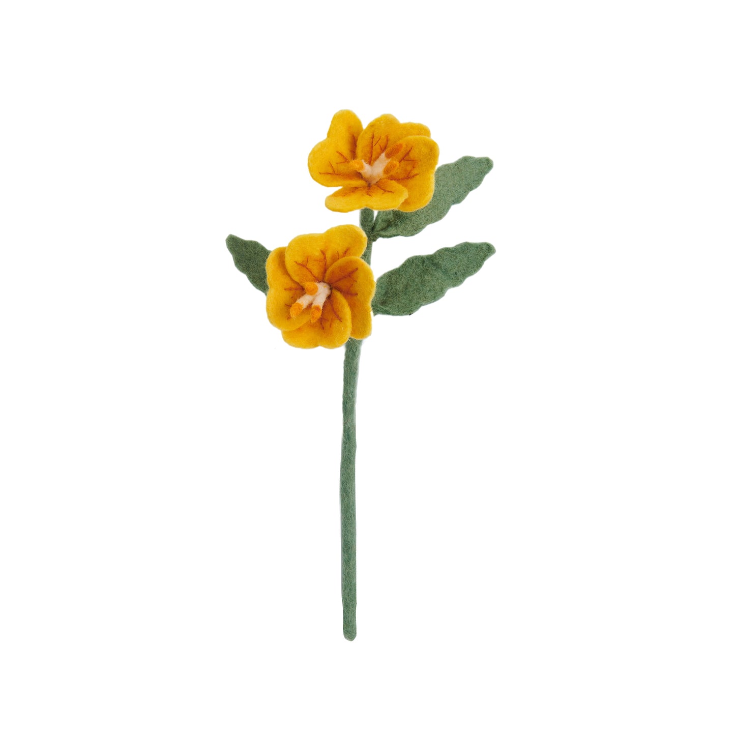 Yellow felt primrose flower.