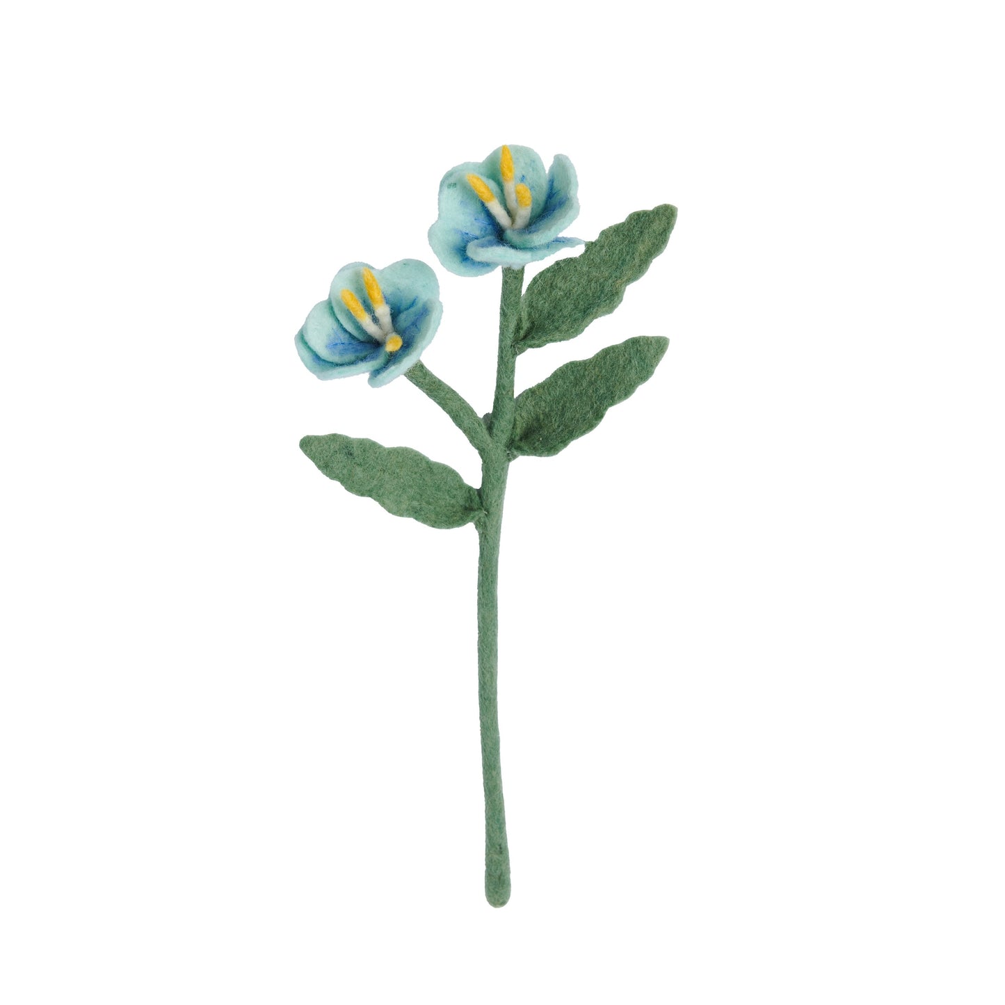 Light blue felt primrose flower.