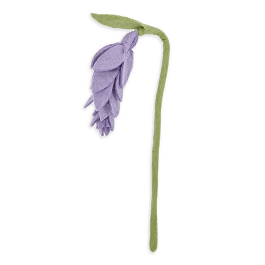 Purple felt wisteria flower.