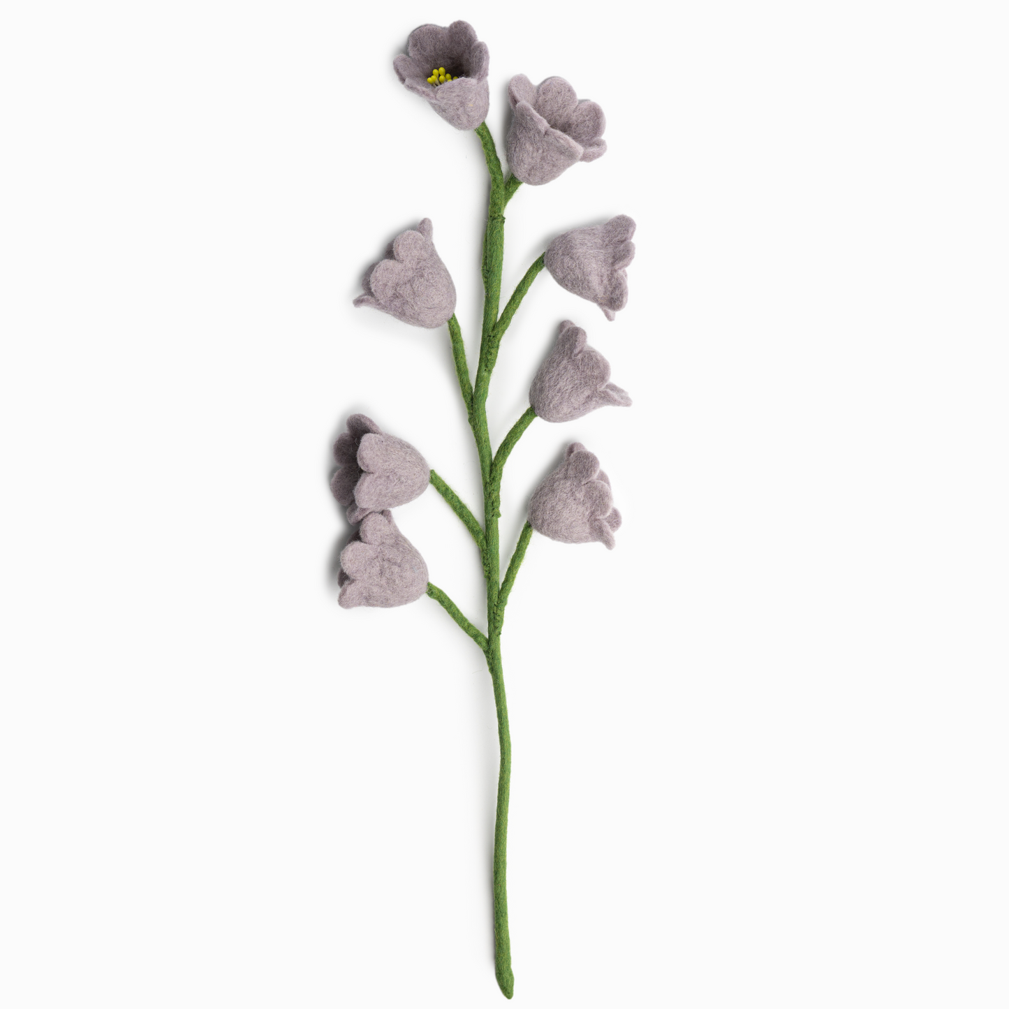 Felted light purple lily of the valley flower.
