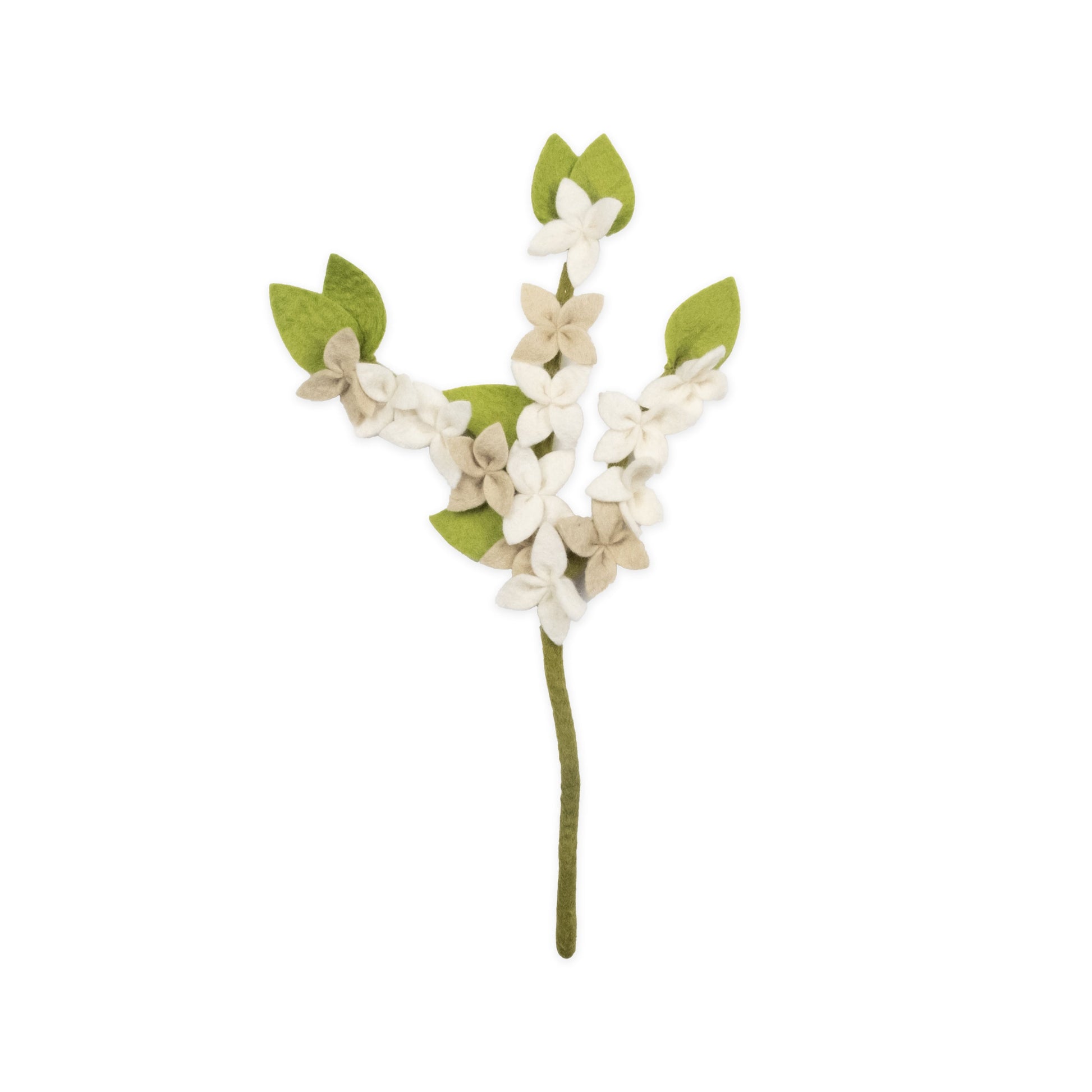 White felt forsythia flower.