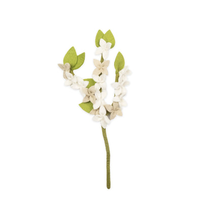 White felt forsythia flower.