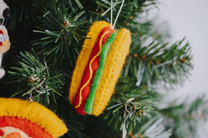 Felt Hot Dog Ornament