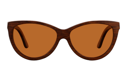 Grace Brown Handcrafted Bamboo Sunglasses | Tea Polarized UV400
