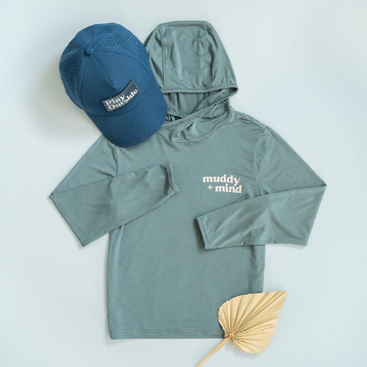 UPF 50 Bamboo Sun shirt Teal for Kids and toddlers