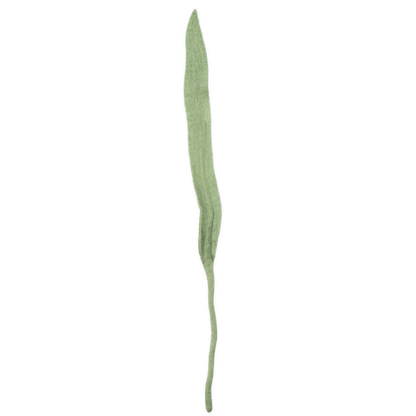 Long green leaf that is handmade by women artisans on a white background | Global Goods Partners