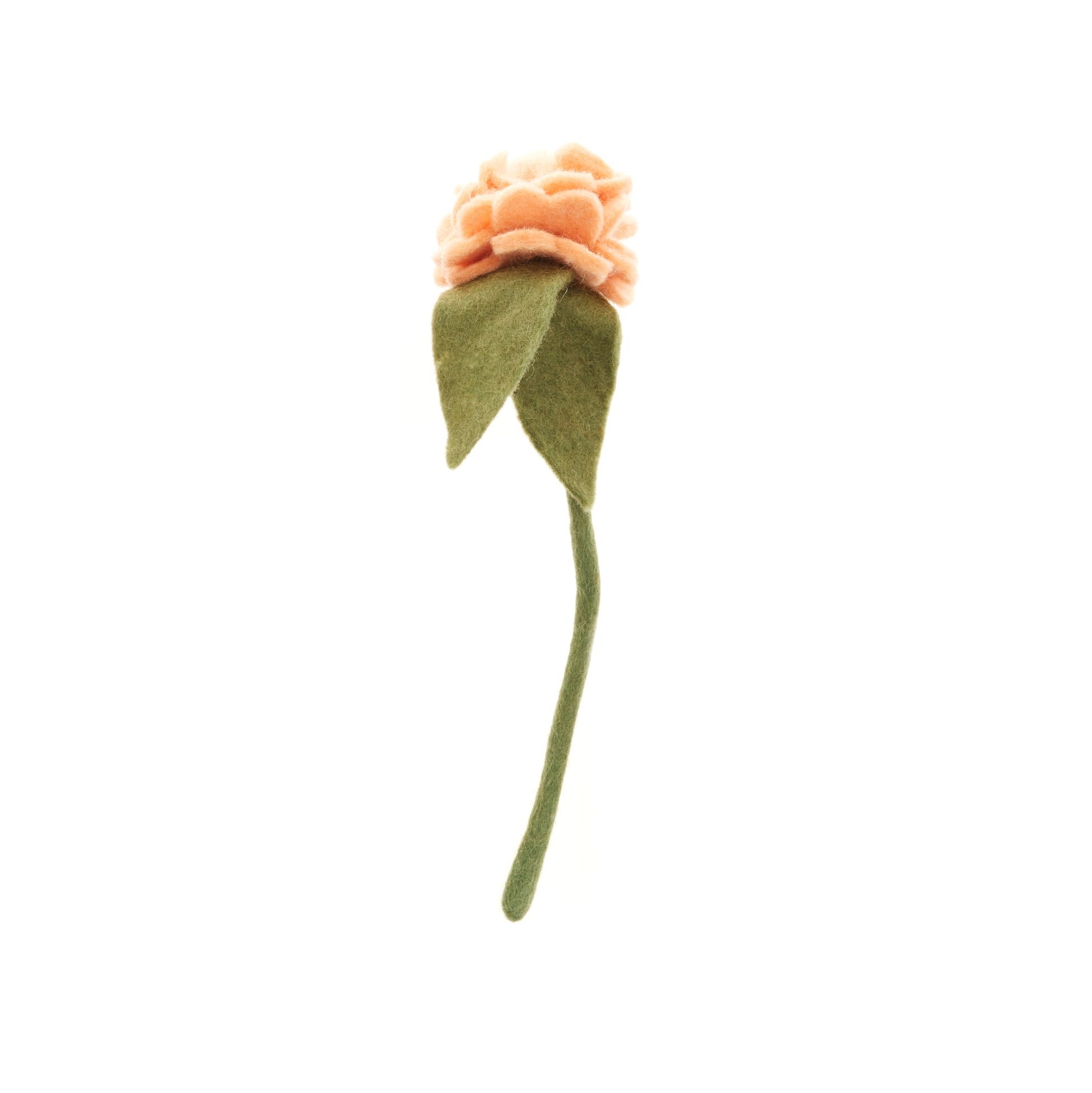 Peach colored felt Geranium flower.