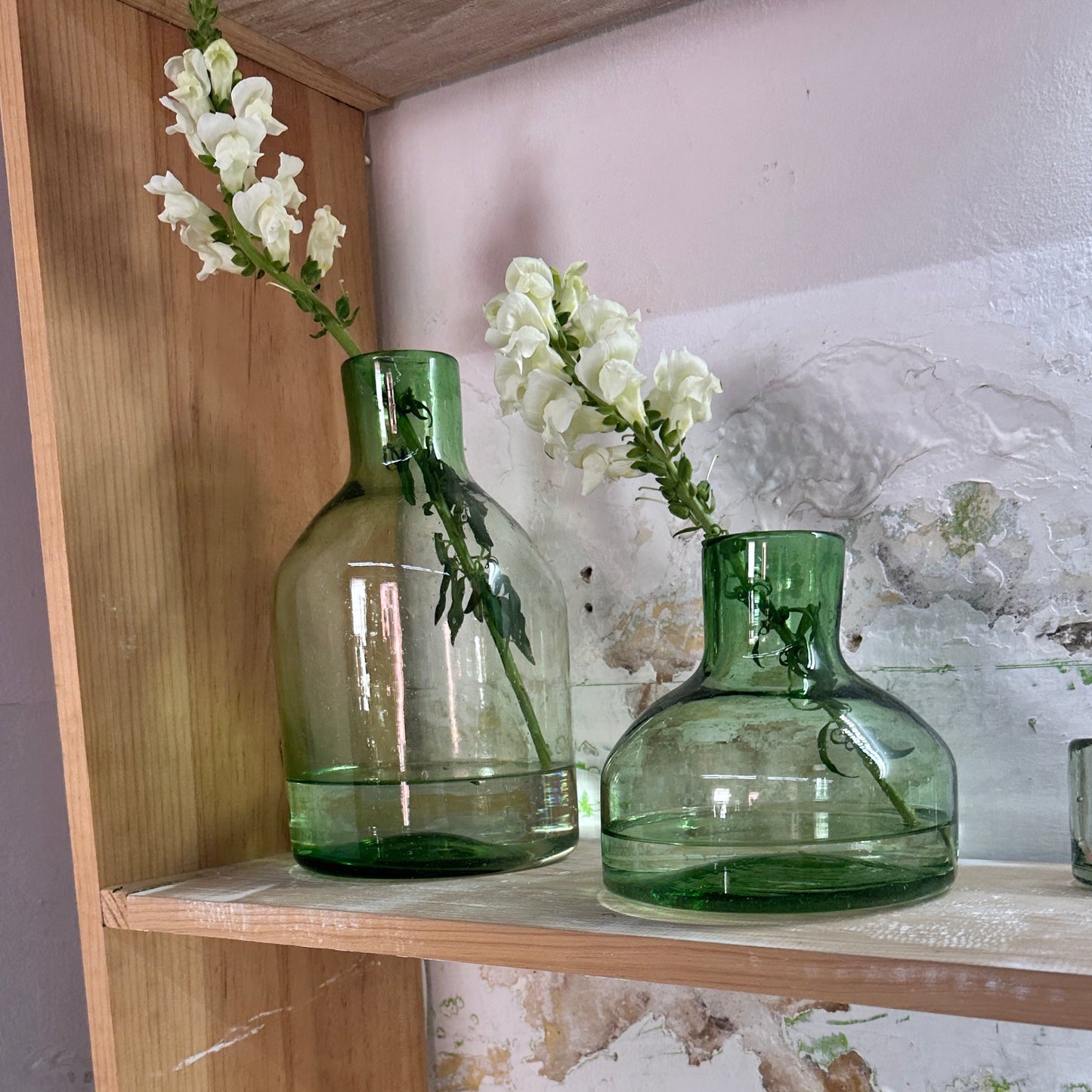 Verde Short Glass Vase