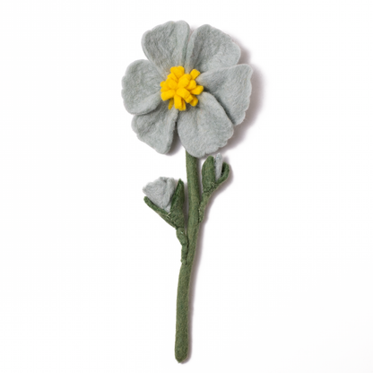 Light blue felt Cosmo flower.