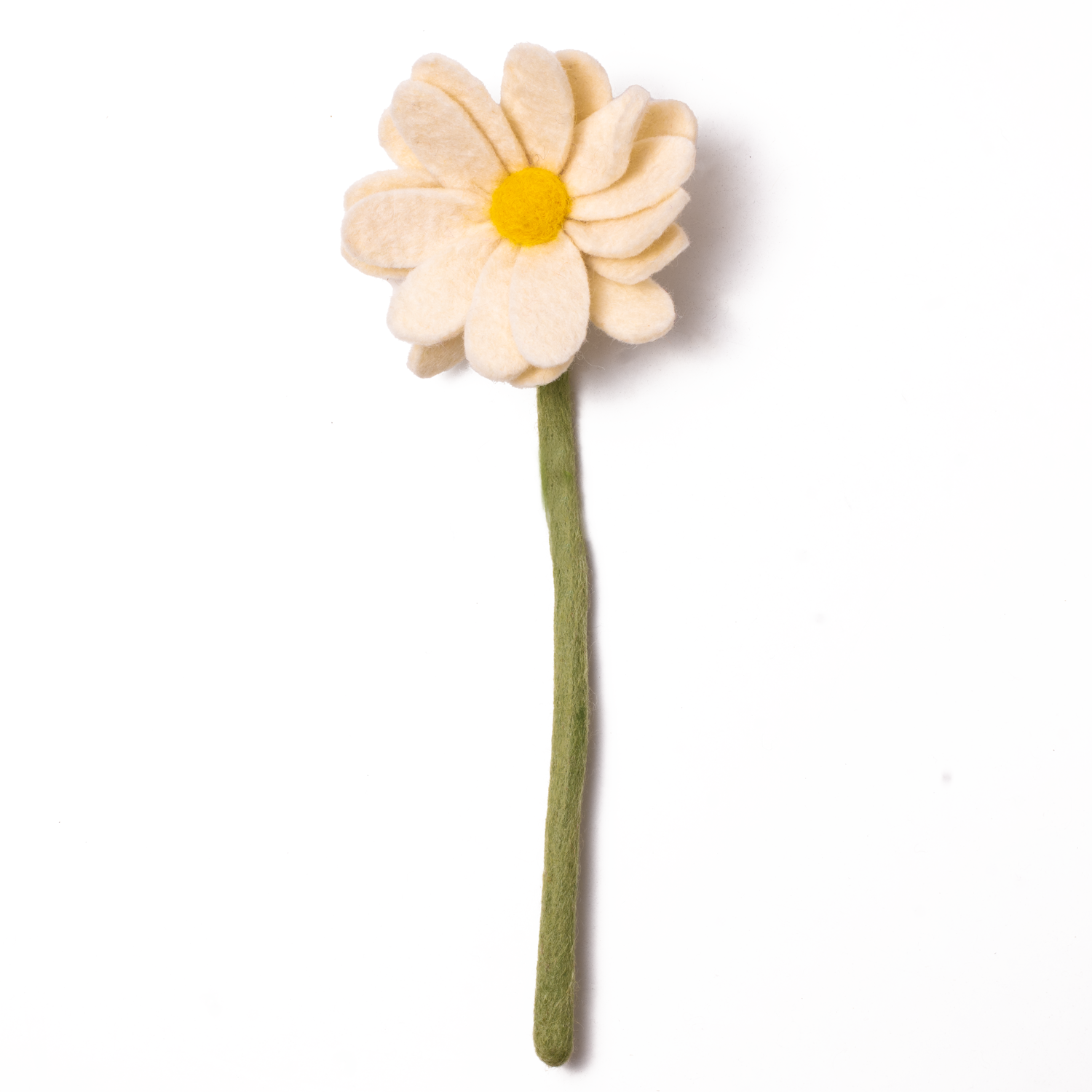 White felt daisy flower.