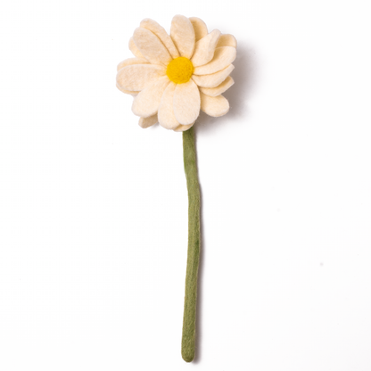 White felt daisy flower.