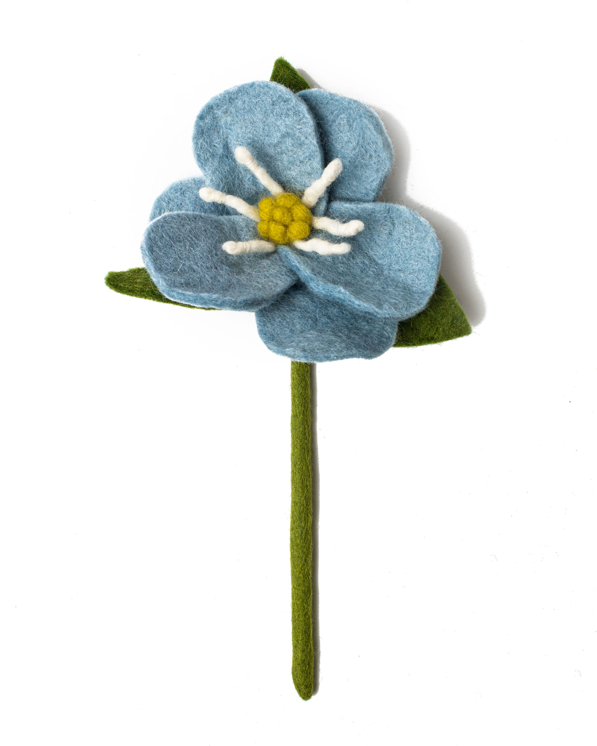 Blue felt Hepatica flower.