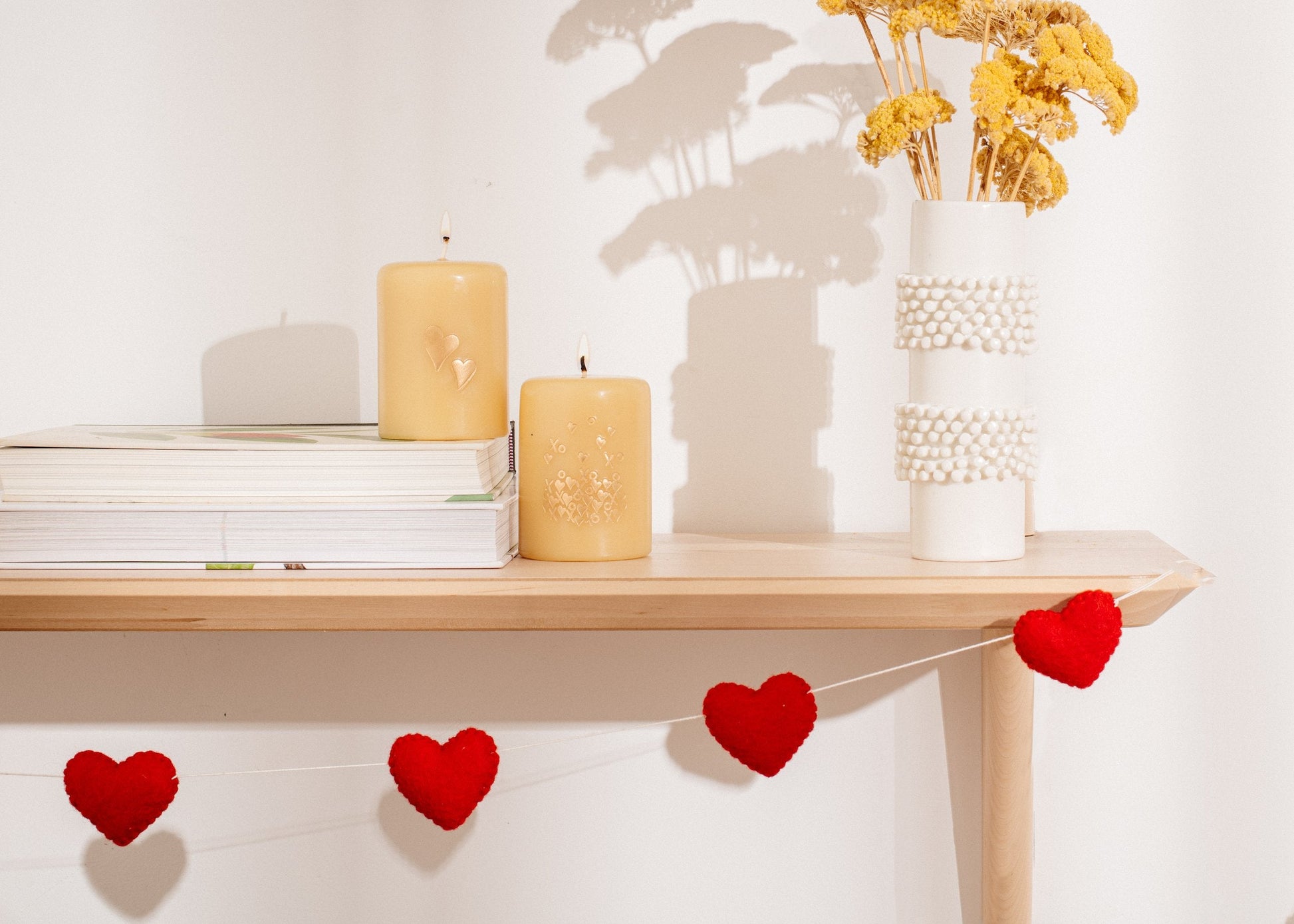 Felt Heart Garland String In Room - Fair Trade - Global Goods Partners