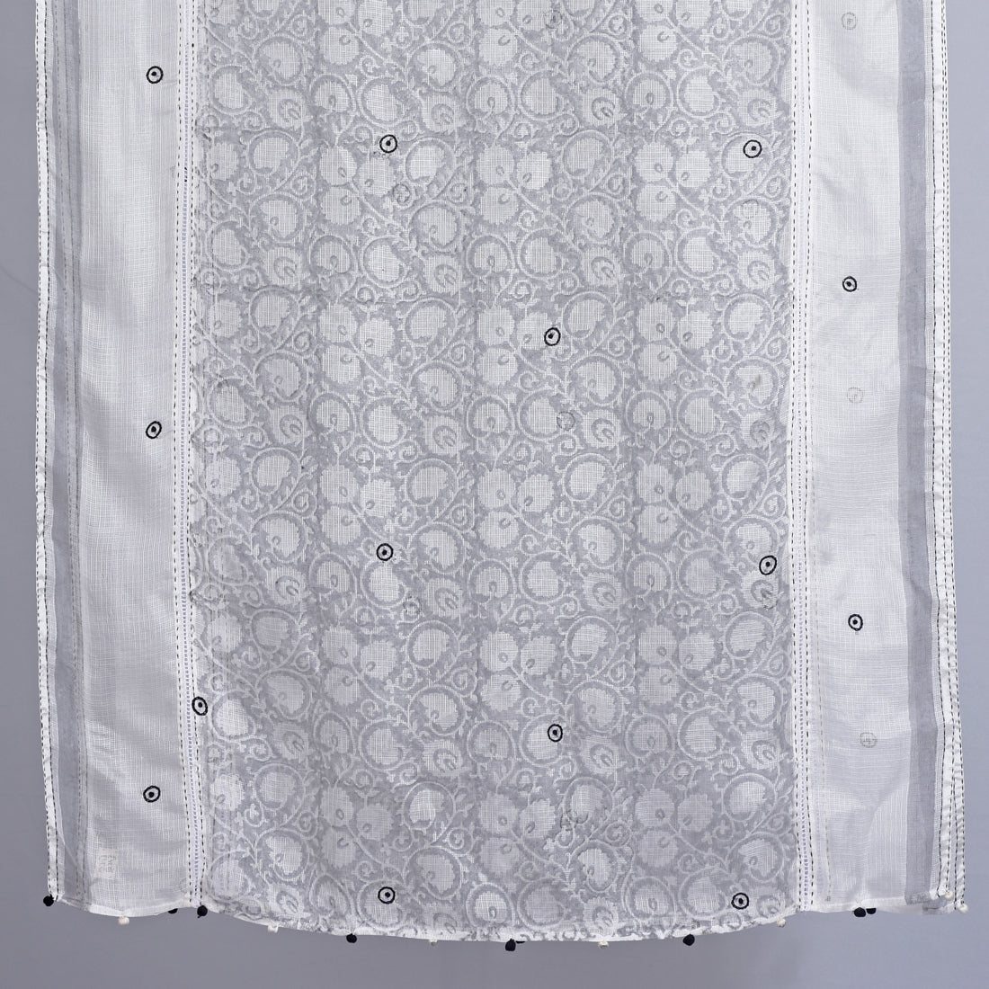 Kota Silk Handwoven Hand Block Printed Shoulder Wrap