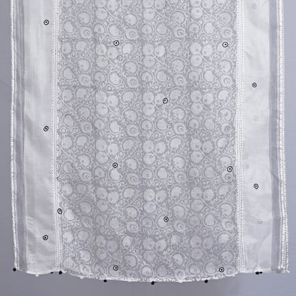 Kota Silk Handwoven Hand Block Printed Shoulder Wrap