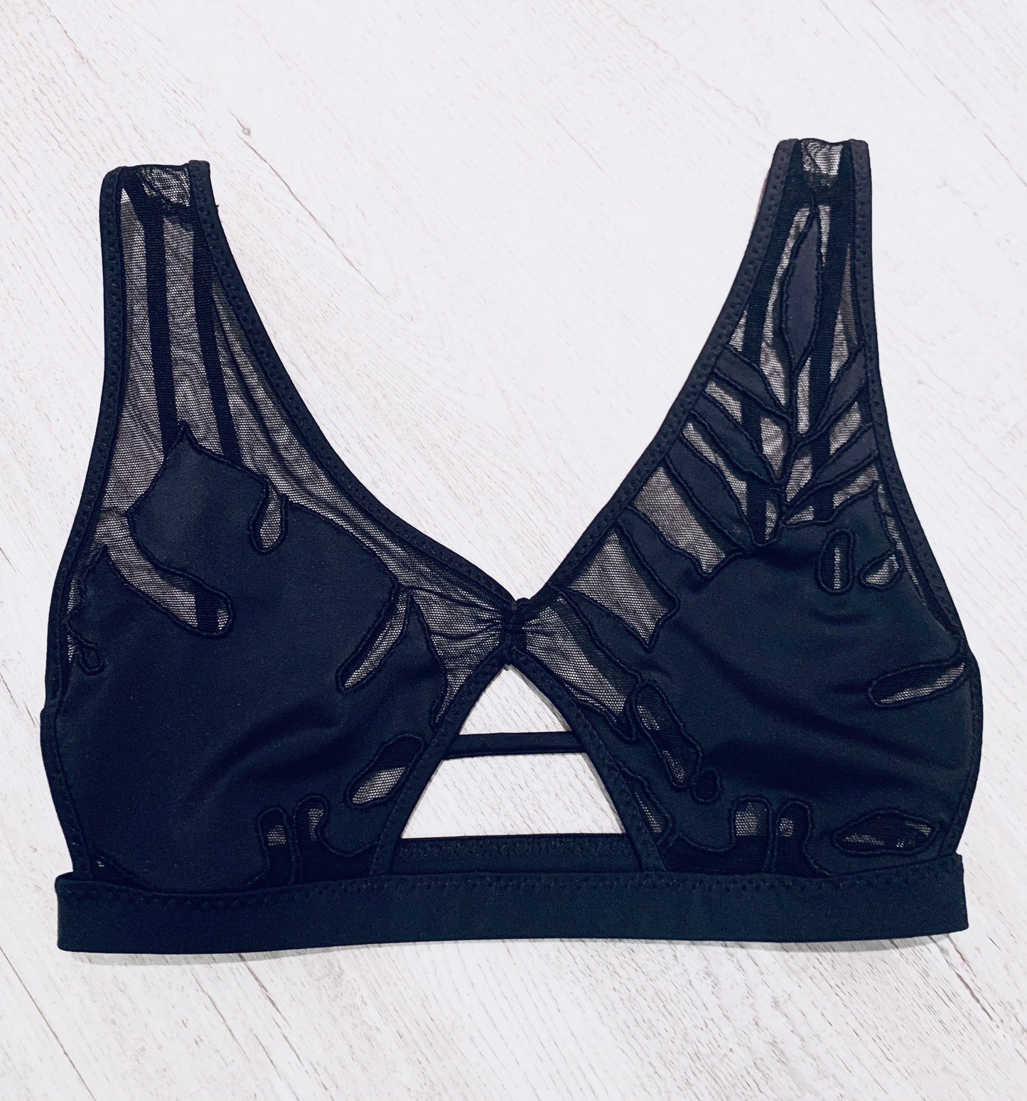 Embroidered Cadre Bikini Top