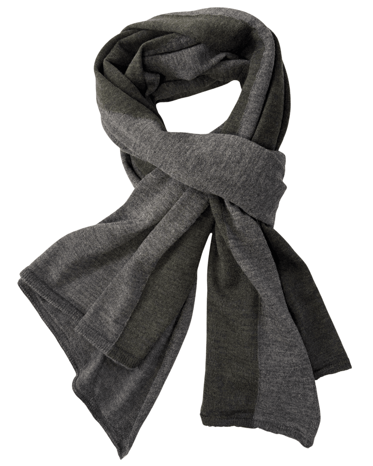 Charcoal/Moss Merino wool Shawl Scarf.