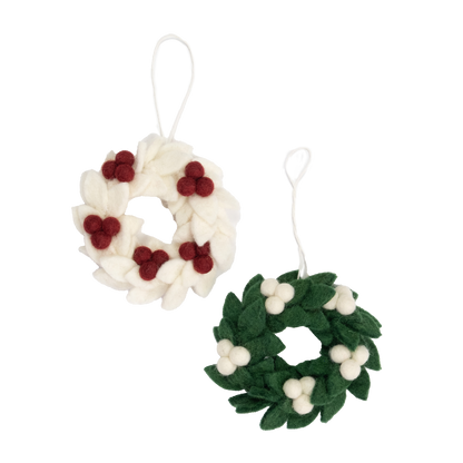 Felt Mini Wreath Ornament