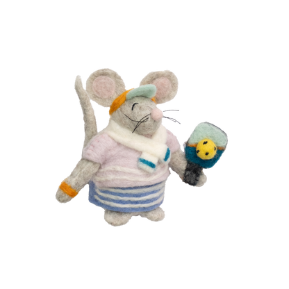 Felt Pickle Ball Mouse Ornament