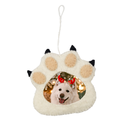Felt Paw Frame Ornament