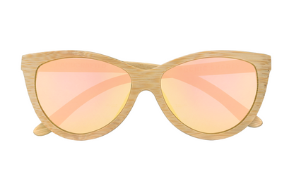Grace Bamboo Nat w/Rose Gold Mirrored Lenses