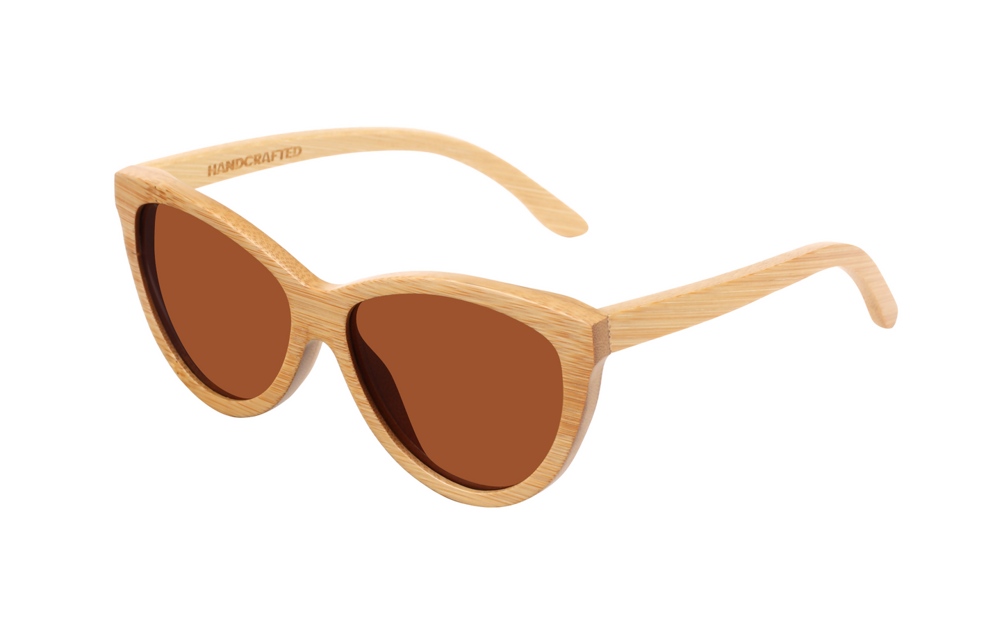 Grace Natural Handcrafted Bamboo Sunglasses | Tea Polarized UV400