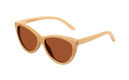 Grace Natural Handcrafted Bamboo Sunglasses | Tea Polarized UV400