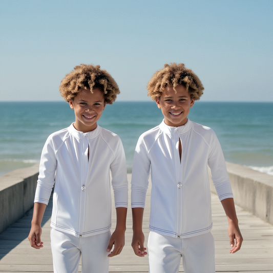 recycled clothing line rash guards made from fishing nets