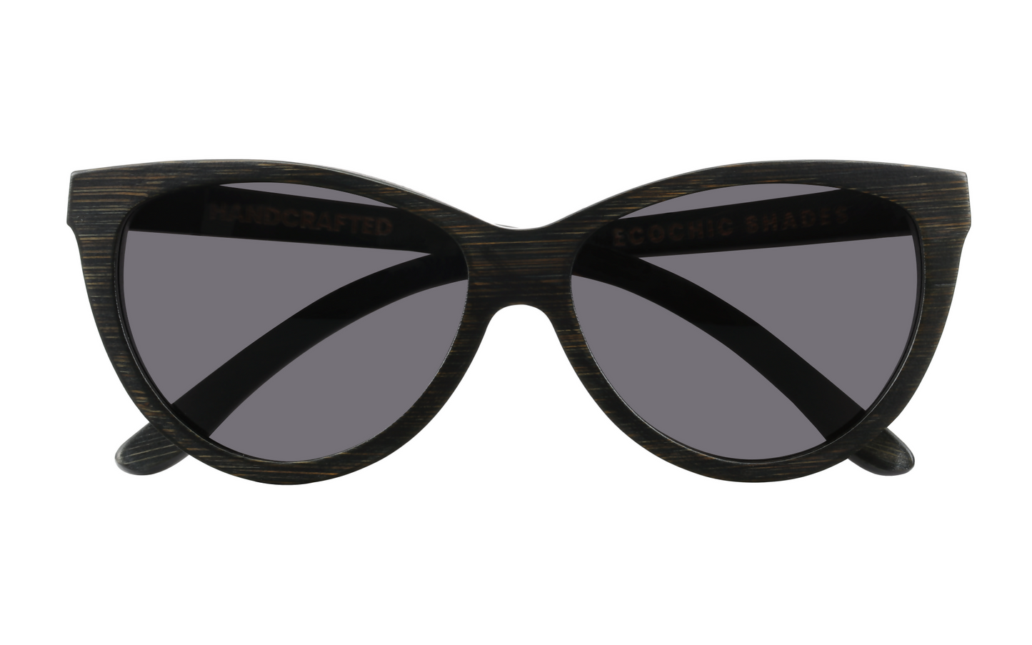 Grace Black Handcrafted Bamboo Sunglasses | Smoke Polarized UV400