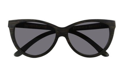 Grace Black Handcrafted Bamboo Sunglasses | Smoke Polarized UV400