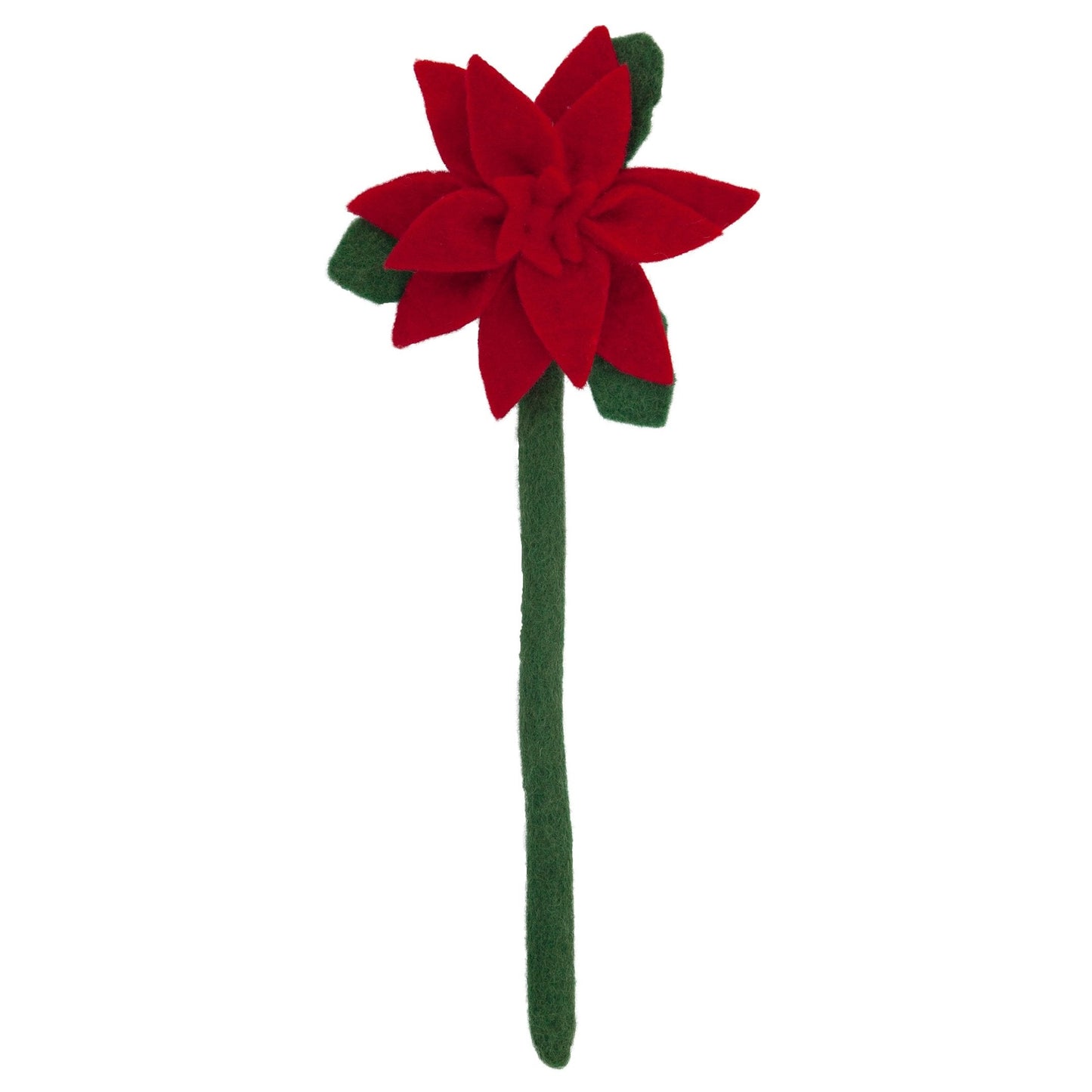 Red felt Poinsettia flower.