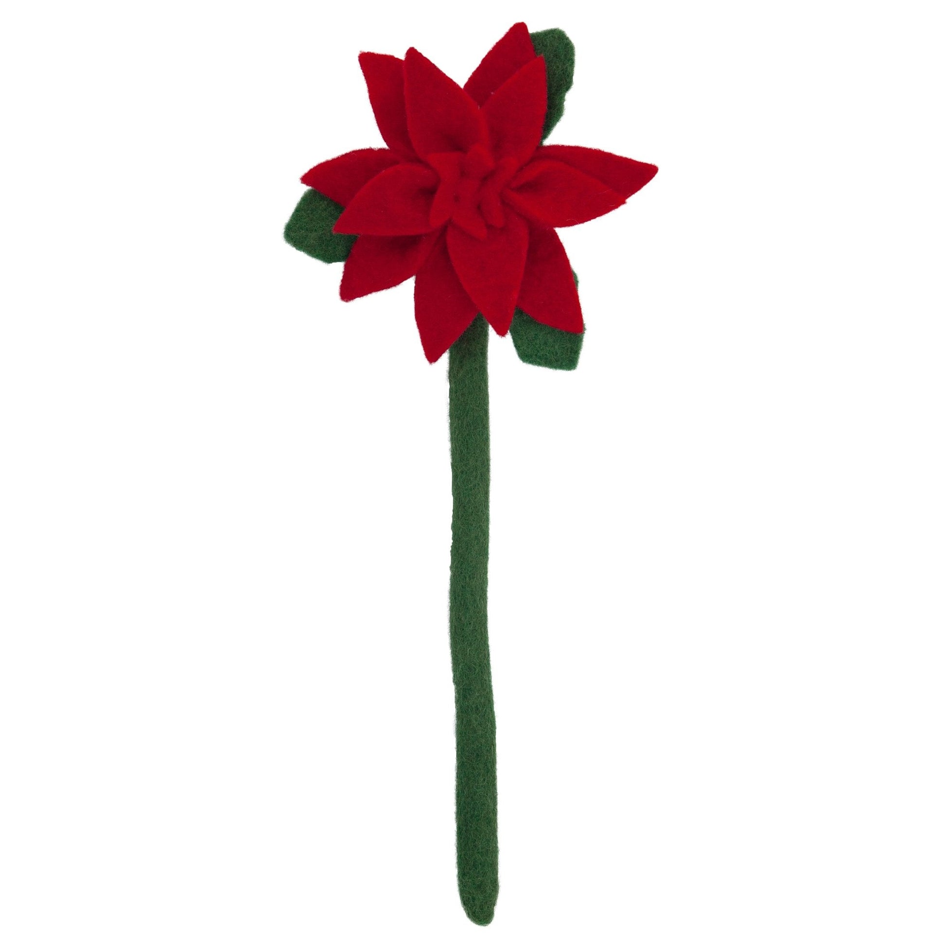 Red felt Poinsettia flower.