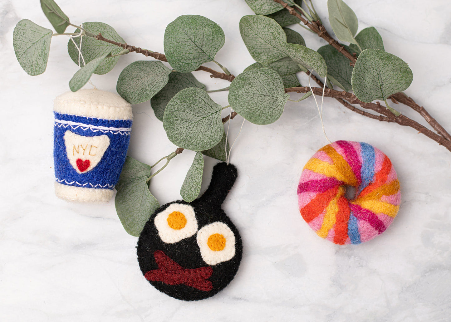 Felt Bacon & Eggs Ornament