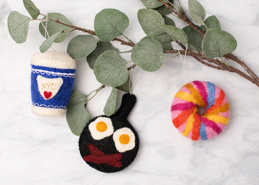 Felt Bacon & Eggs Ornament