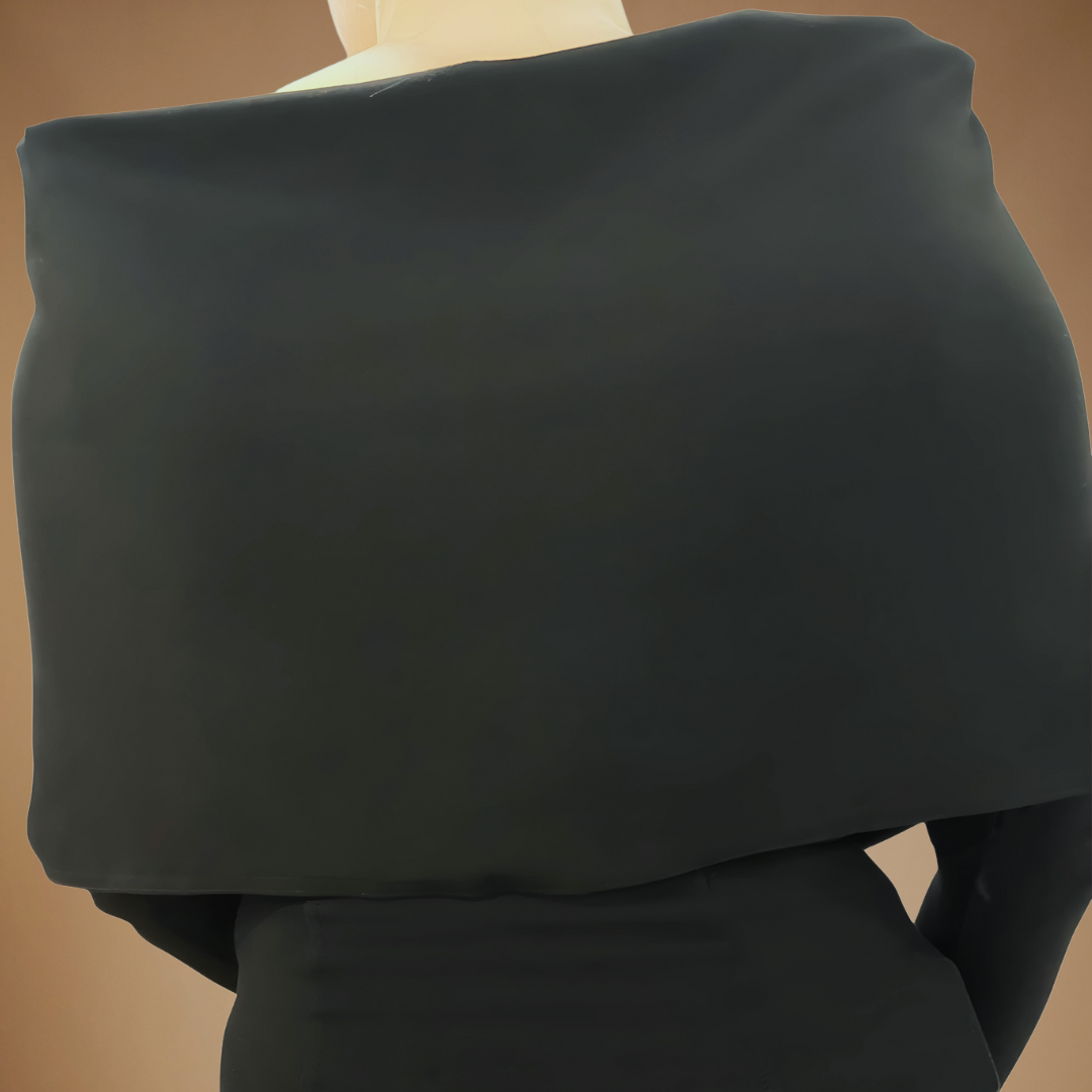 Back view of wrap on manikin.