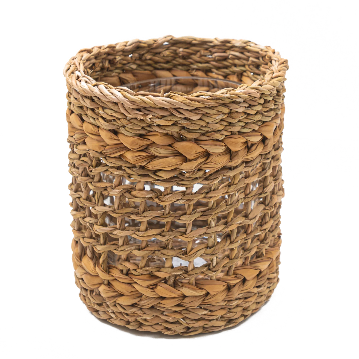 Woven Vase with Glass Insert
