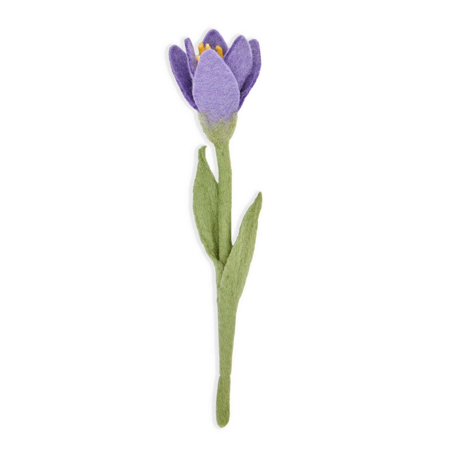 Purple felt crocus flower.