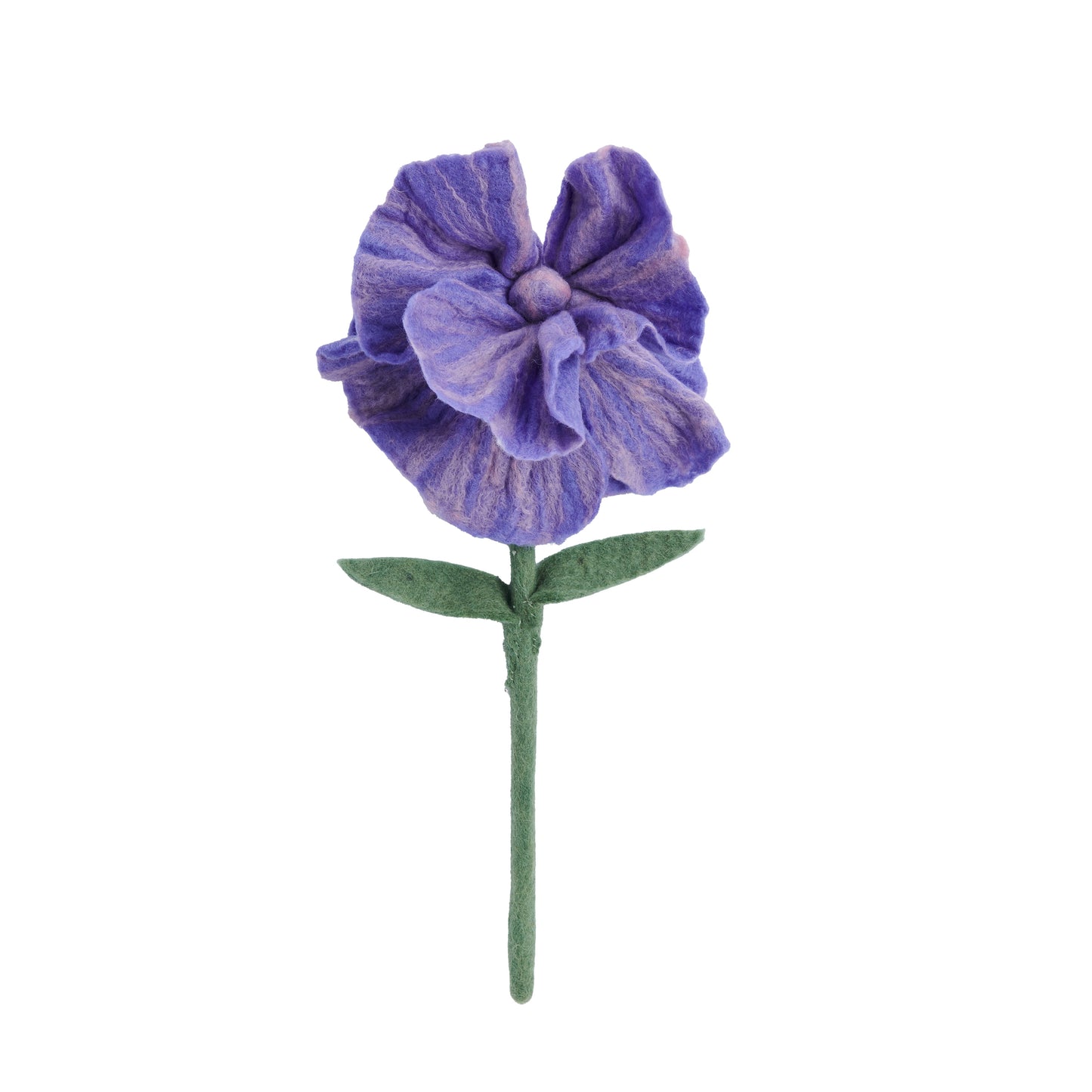 Violet purple felt iris flower.