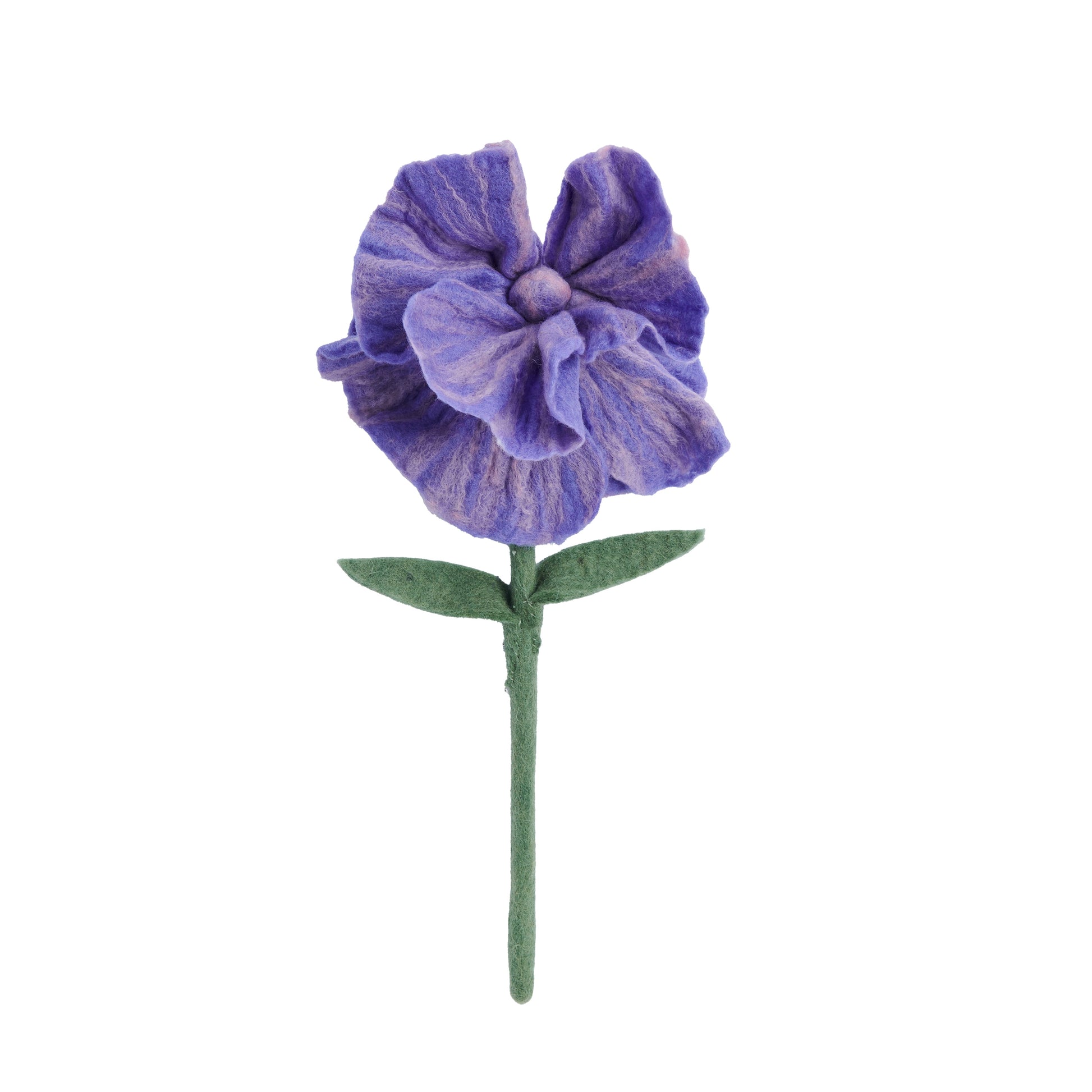 Violet purple felt iris flower.