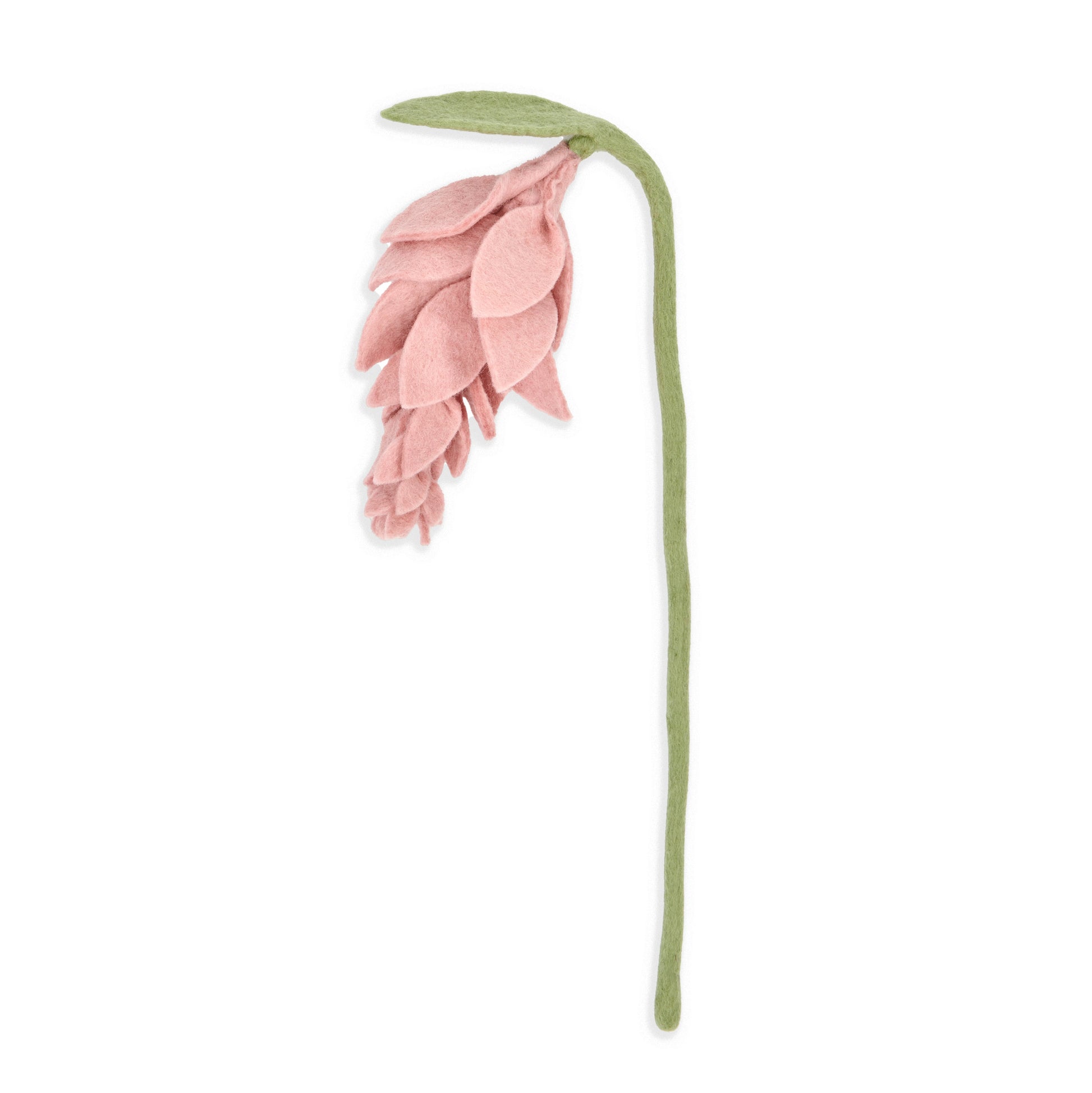 Light pink felt wisteria flower.