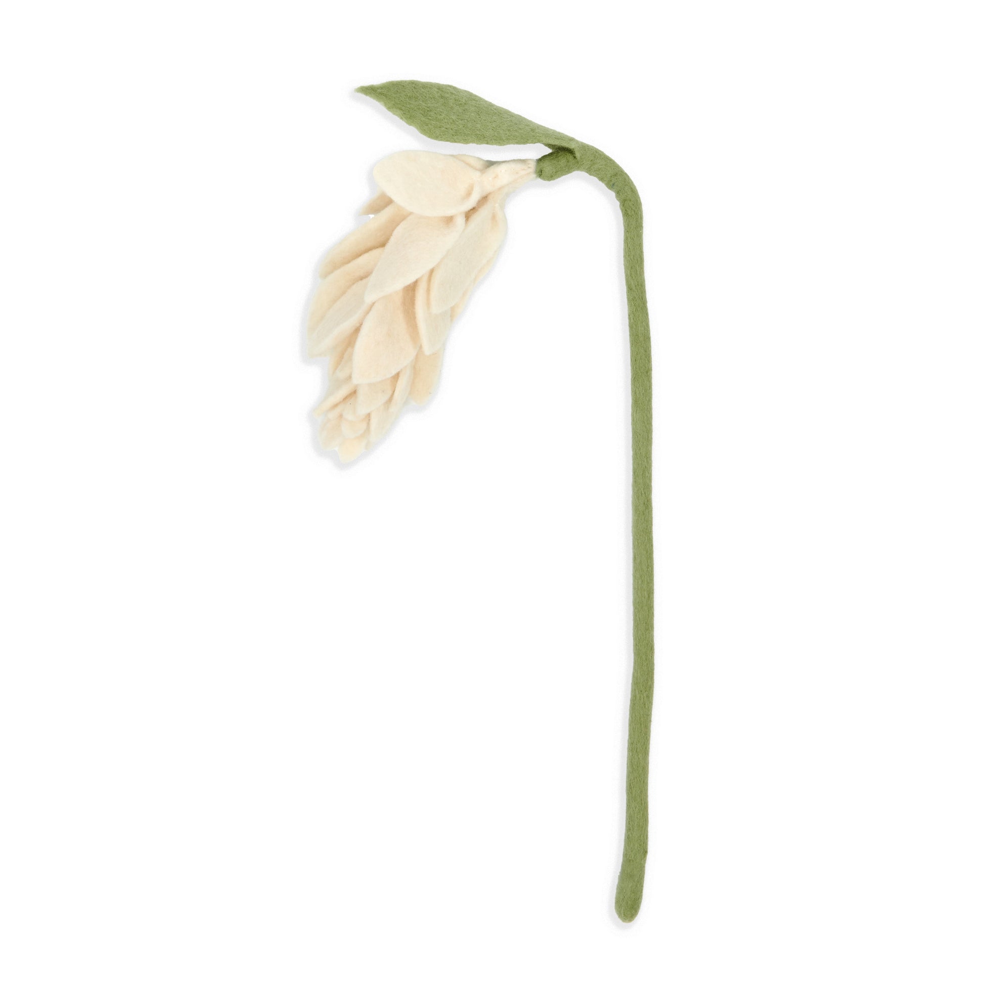 White felt wisteria flower.