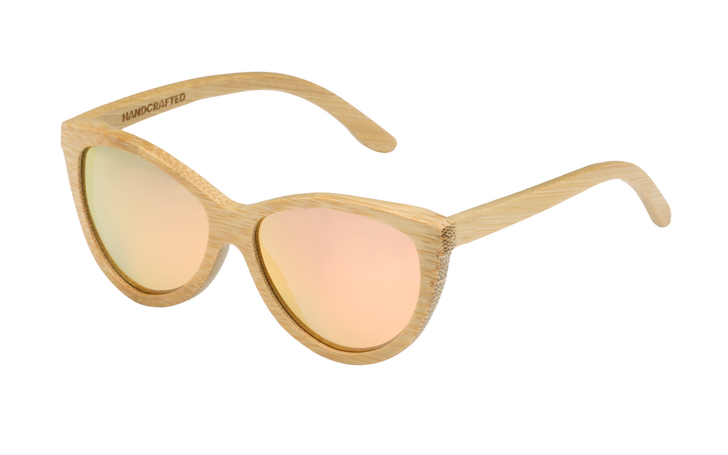 Grace Bamboo Nat w/Rose Gold Mirrored Lenses