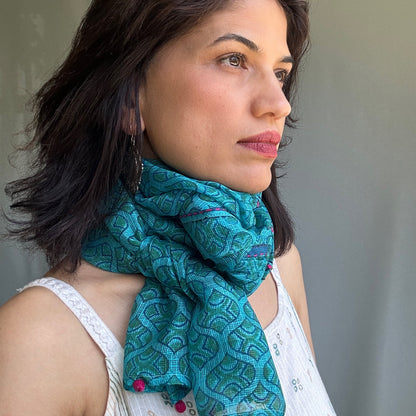 Kota Silk Square Turkish Ornament Scarf
