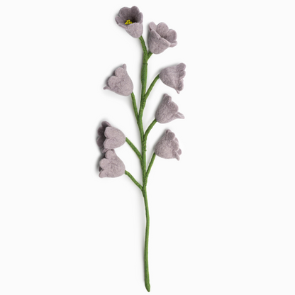Felted light purple lily of the valley flower.